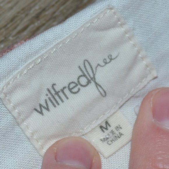 Wilfred Free People Burnout Elbow Patch Long Sleeve Shirt Size Medium - Picture 2 of 4